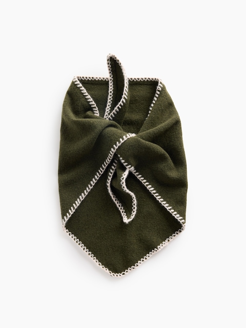 ÉCHARPE BANDANA À POINTS ROULÉS EFFET CACHEMIRE