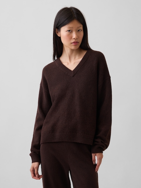 CashSoft Oversized V-Neck Sweater