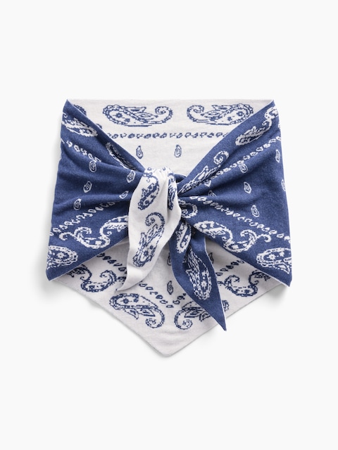 ÉCHARPE TRIANGULAIRE À MOTIF CACHEMIRE