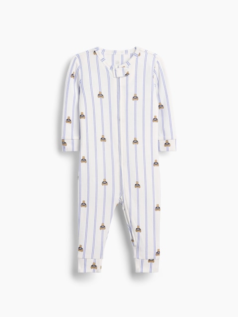 UNE-PIÈCE EN COTON BIOLOGIQUE À MOTIF POUR BÉBÉ ET TOUT-PETIT
