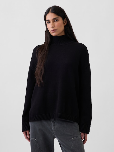 100% Cotton Oversized Turtleneck Sweater
