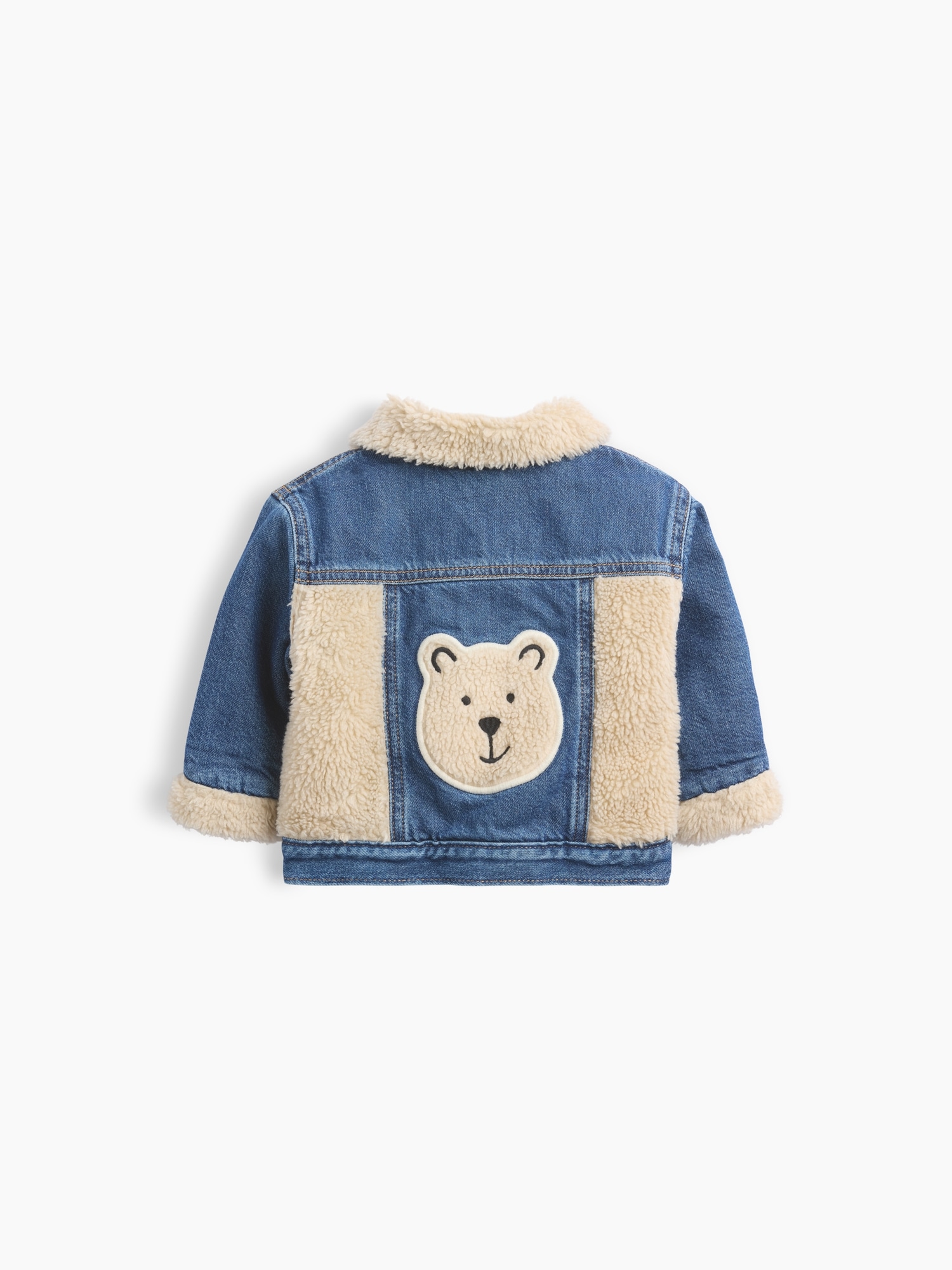 Veste en denim emblématique et sherpa à motif d’ourson pour Bébé