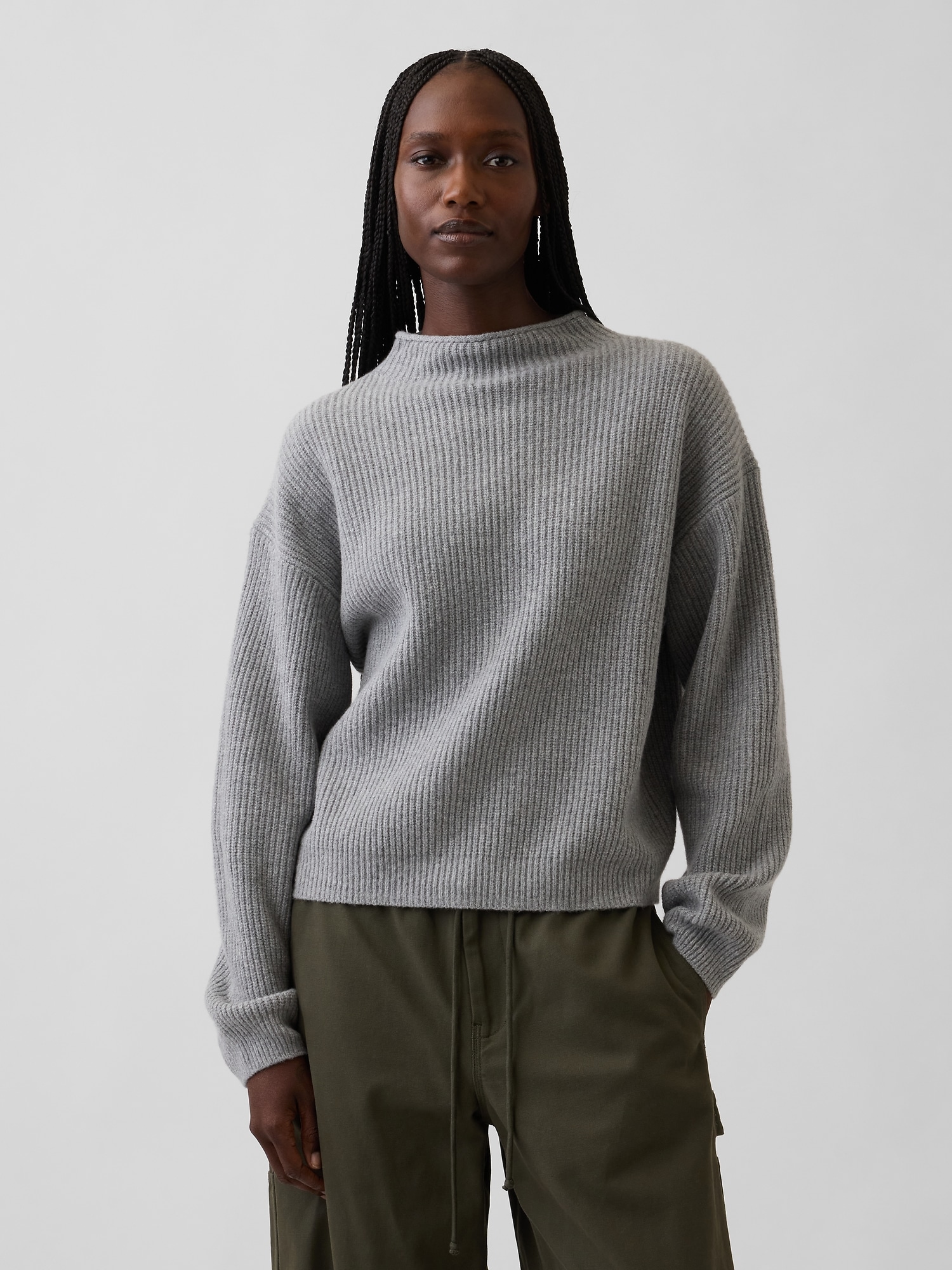 CashSoft Oversized Rollneck Sweater