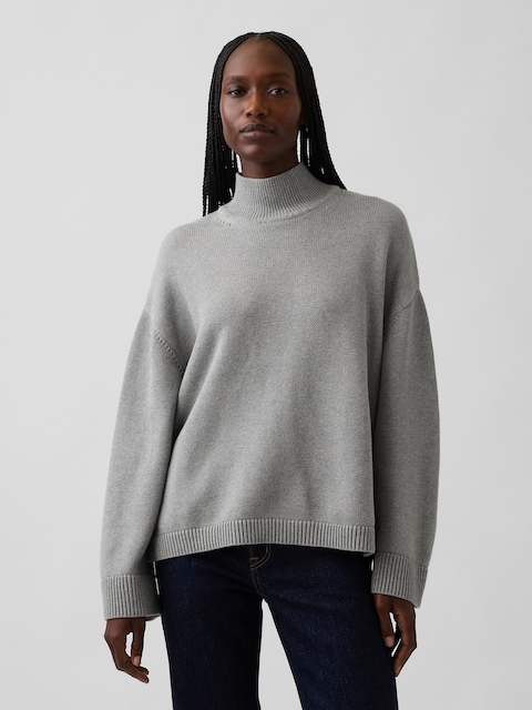 100% Cotton Oversized Turtleneck Sweater