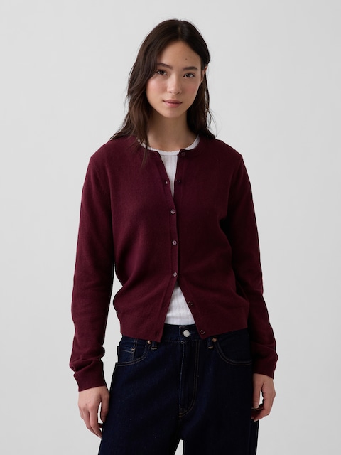 CARDIGAN COURT EFFET CACHEMIRE