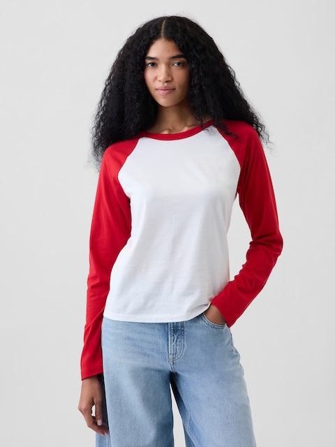 T-SHIRT À MANCHES RAGLAN EN COTON BIOLOGIQUE VINTAGEDOUX
