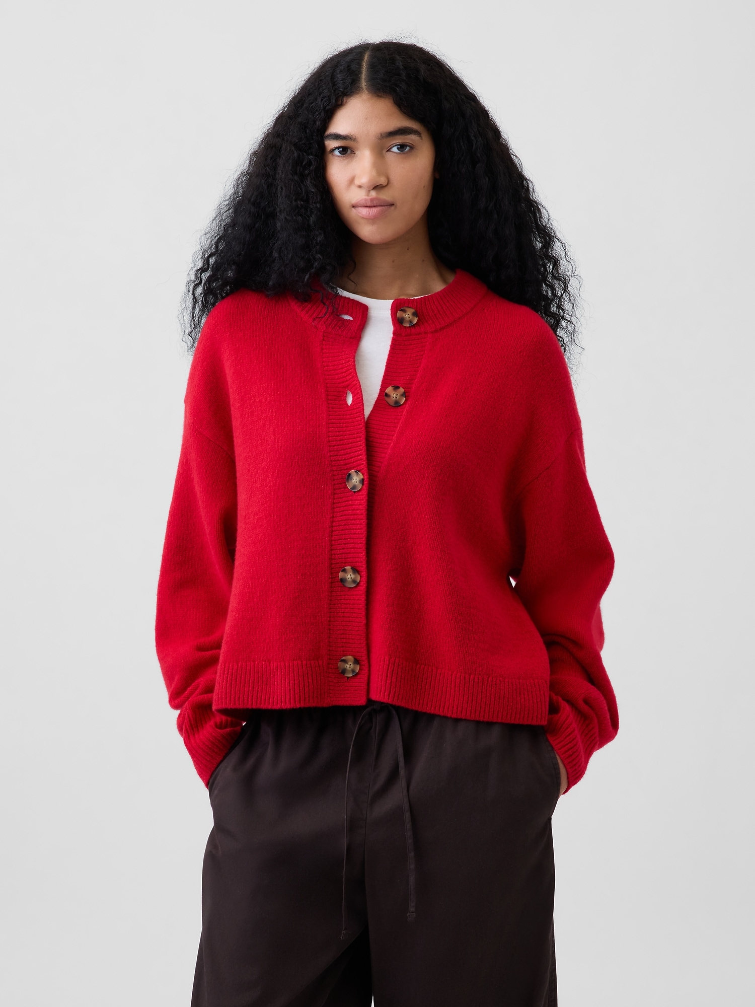 V-Neck Button Front Cardigan | Gap Canada