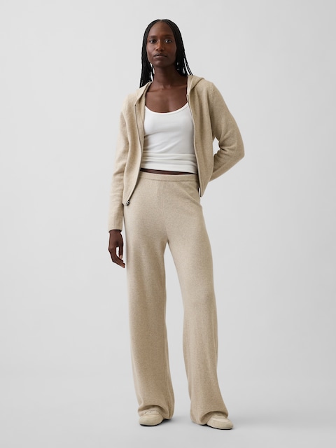 PANTALON AMPLE EFFET CACHEMIRE