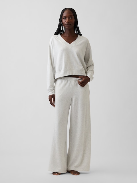 PANTALON À JAMBE LARGE EN TISSU LÉGER COMME UN NUAGE
