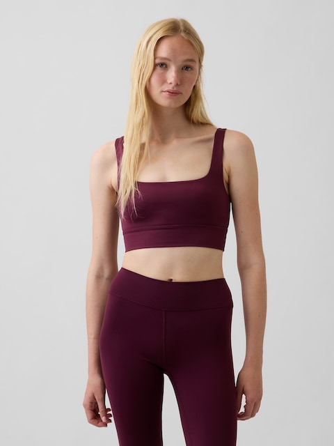 SOUTIEN-GORGE DE SPORT LISSE GAPFIT À ENCOLURE CARRÉE