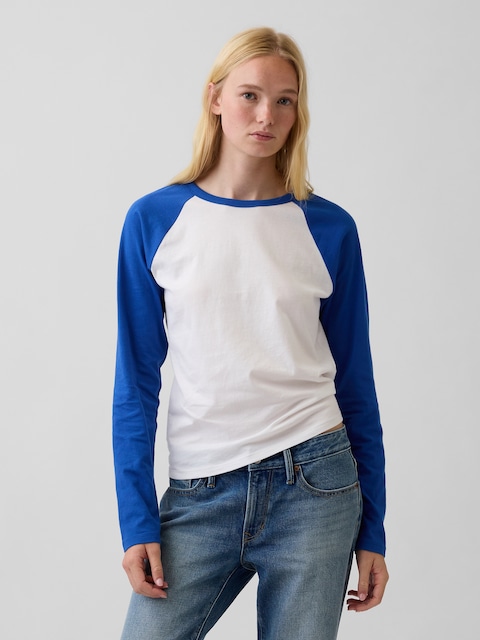 T-SHIRT À MANCHES RAGLAN EN COTON BIOLOGIQUE VINTAGEDOUX