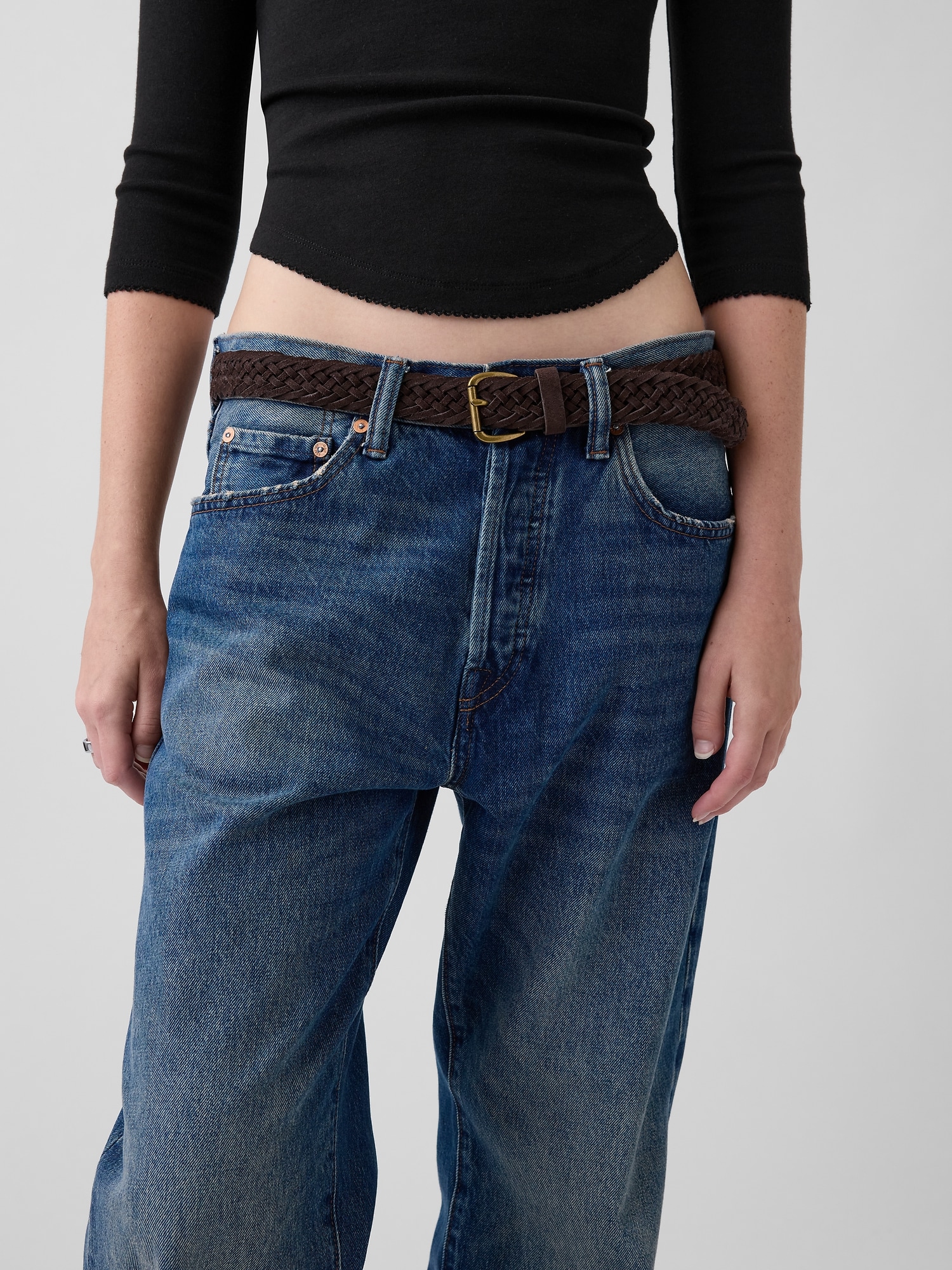 Braided Suede Belt