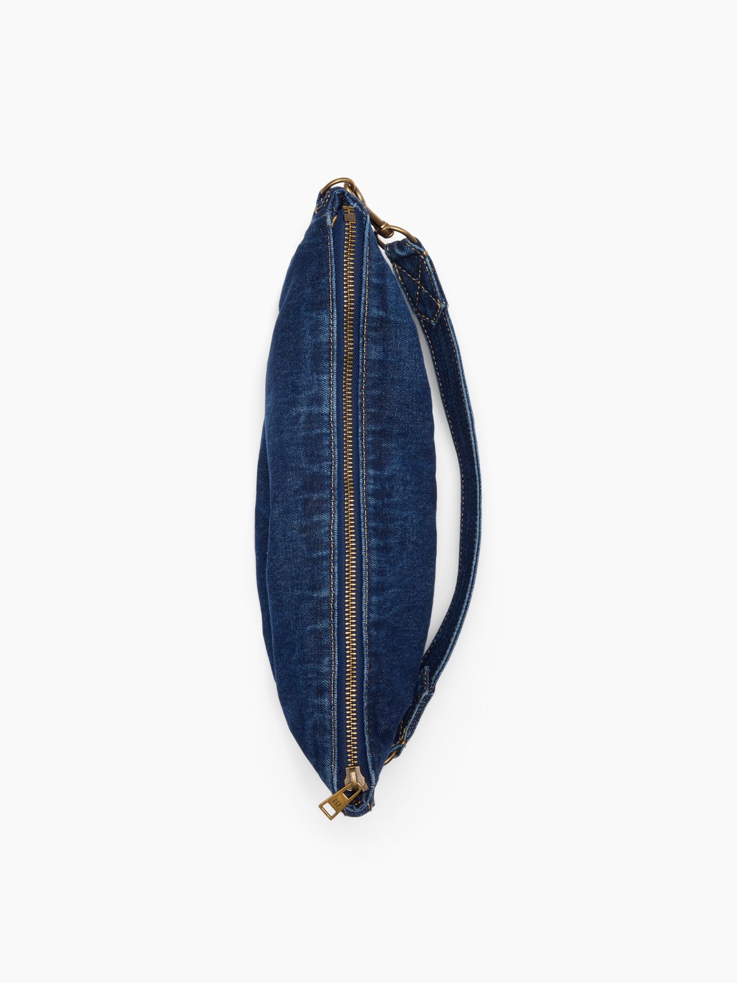 Denim Crescent Bag