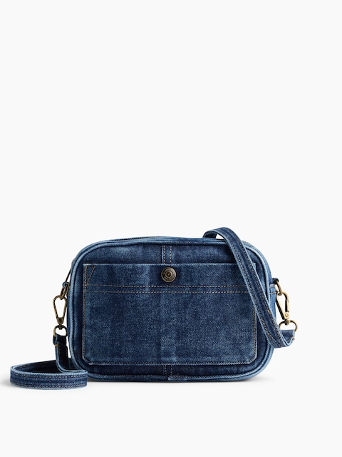 SAC À BANDOULIÈRE À POCHE EN DENIM