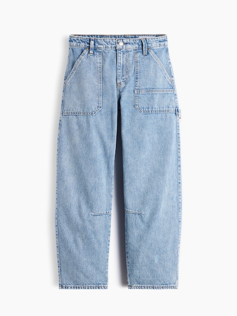 JEAN COUPE BARIL UTILITAIRE À TAILLE MI-BASSE