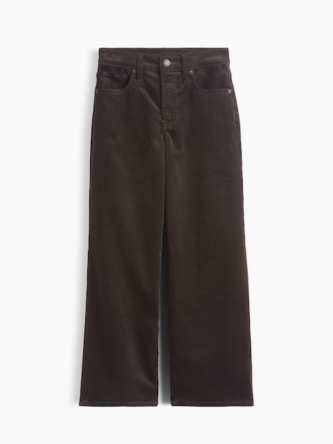 JEAN SPORTIF JAMBE LARGE À TAILLE BASSE EN VELOURS CÔTELÉ POUR ENFANT