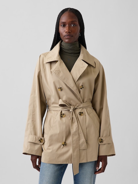 TRENCH MI-LONG À CEINTURE