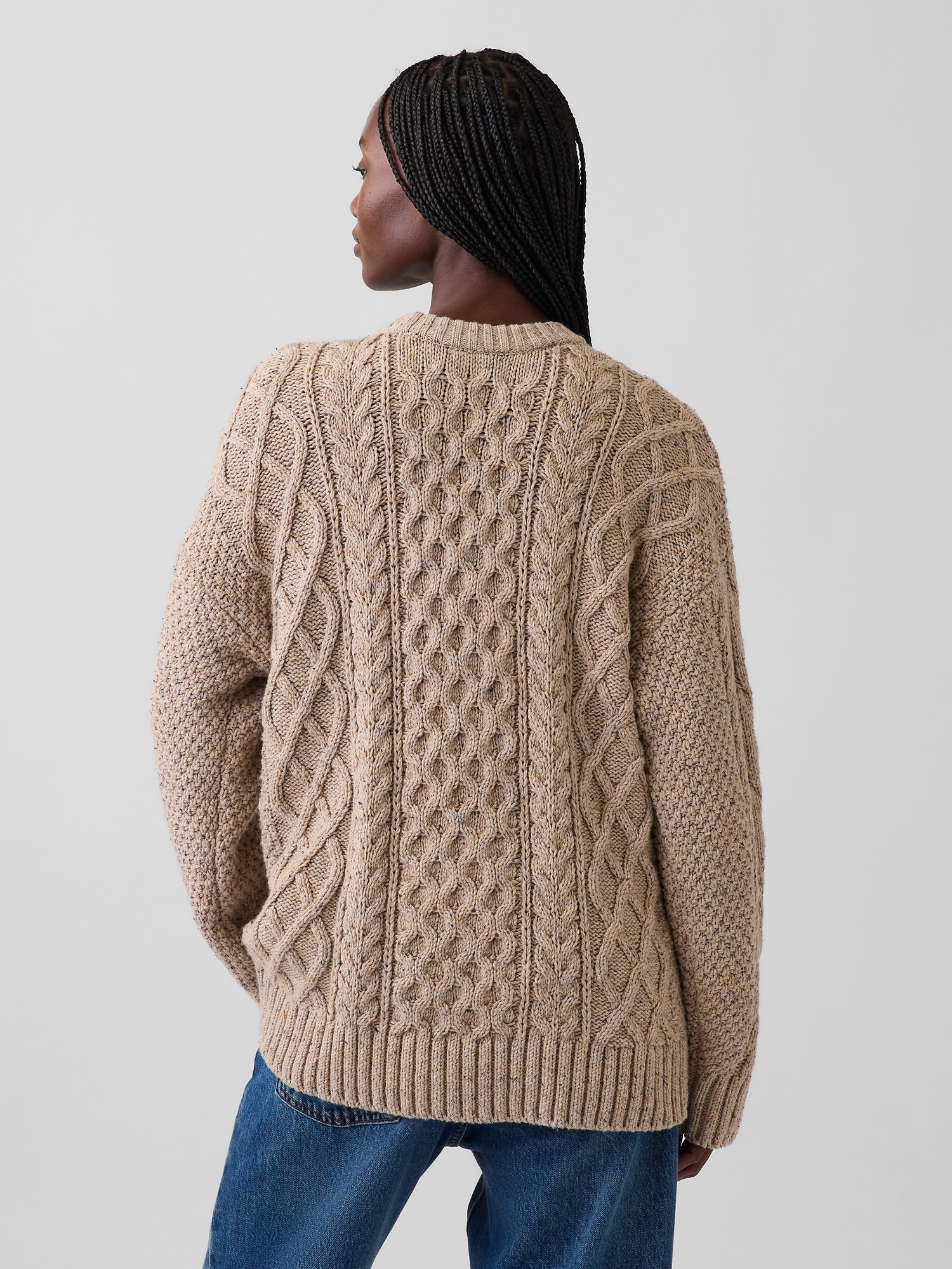 Oversized Cable-Knit Sweater