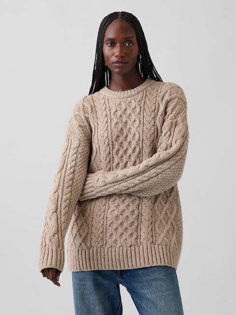 CHANDAIL SURDIMENSIONNÉ EN TRICOT TORSADÉ