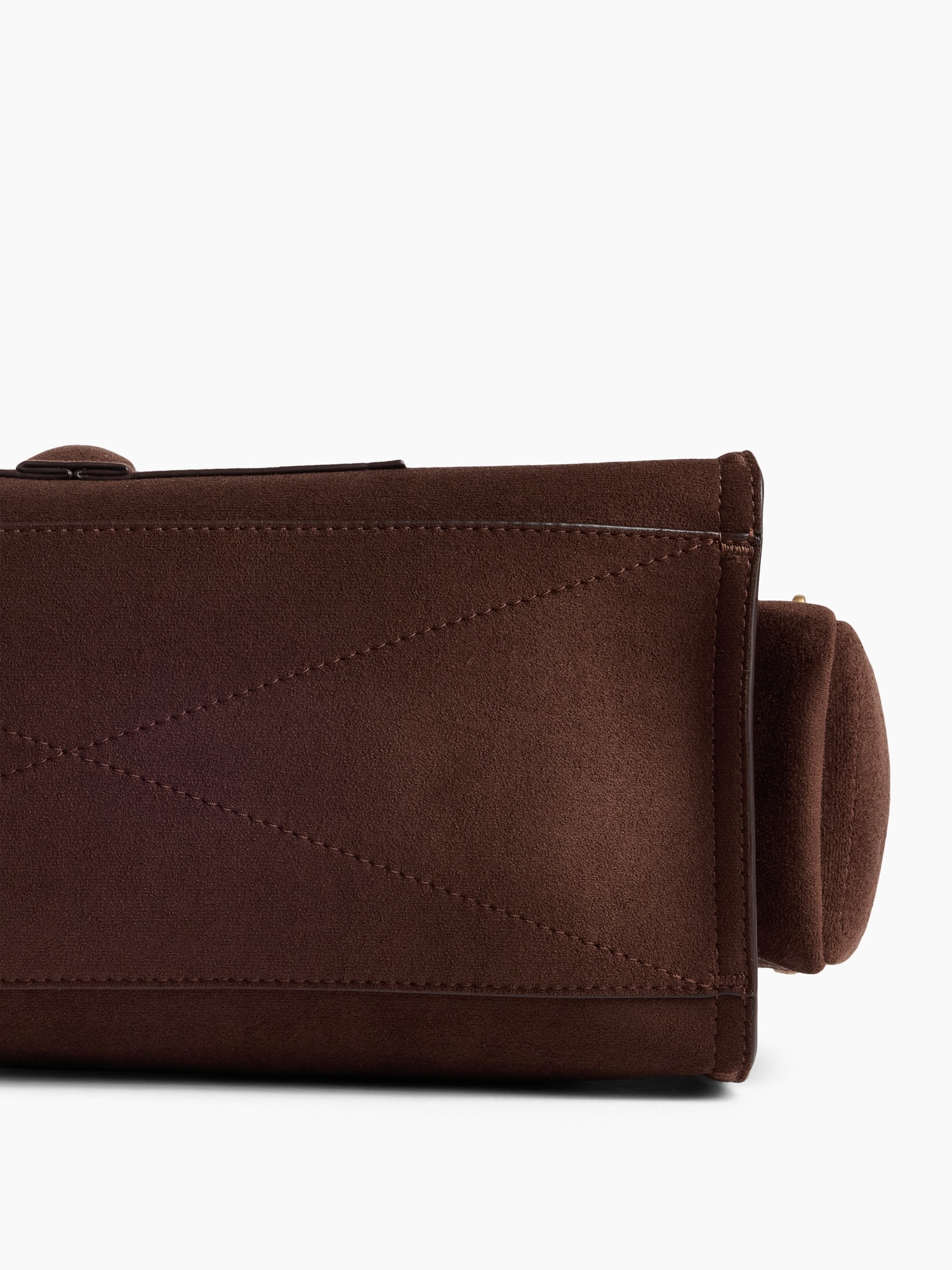 Vegan Suede Five Pocket Satchel