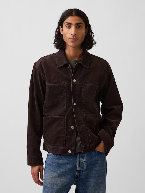 VESTE EMBLÉMATIQUE EN VELOURS CÔTELÉ