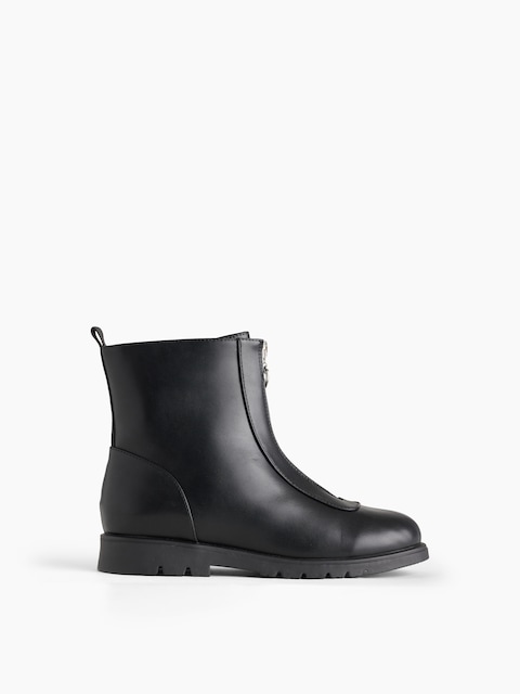 BOTTES EN CUIR VÉGANE À GLISSIÈRE AVANT POUR ENFANT