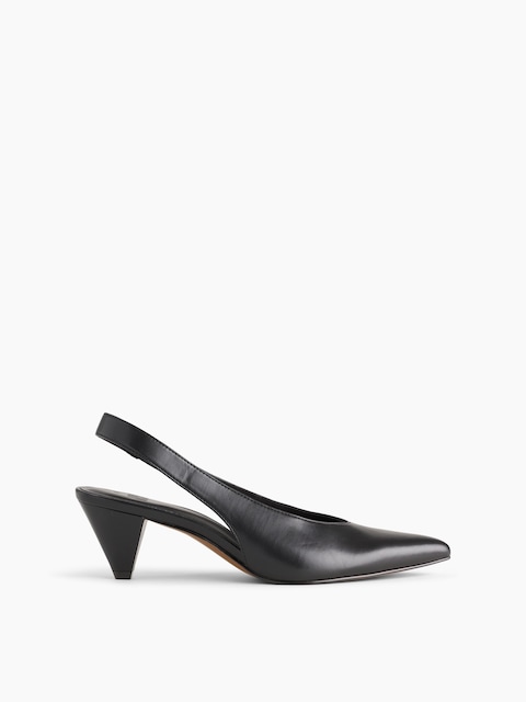 MULES À BRIDE ARRIÈRE EN CUIR VÉGANE