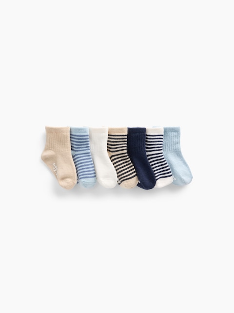 CHAUSSETTES COURTES POUR BÉBÉ ET TOUT-PETIT (PAQUET DE 7 PAIRES)