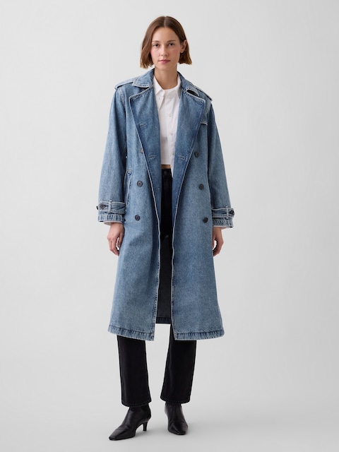 TRENCH EMBLÉMATIQUE TRÈS LONG EN DENIM