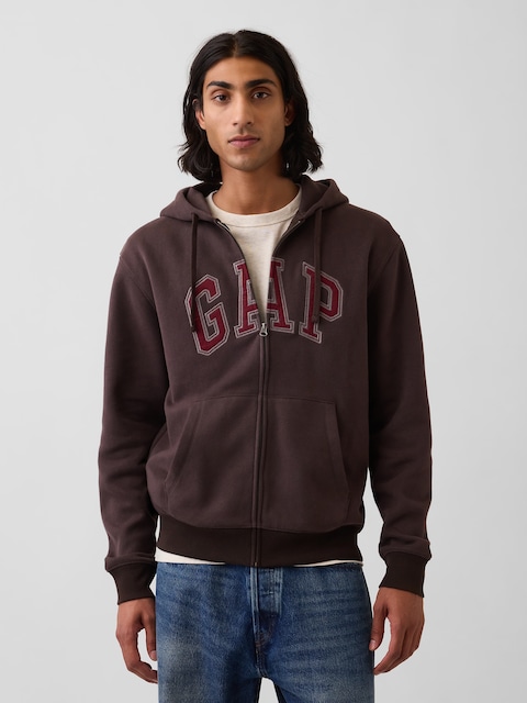 VESTE À CAPUCHON AVEC LOGO INCURVÉ VINTAGEDOUX POUR ADULTE