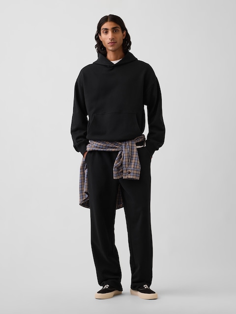 PANTALON DÉCONTRACTÉ EN COTON OUATÉ ÉPAIS
