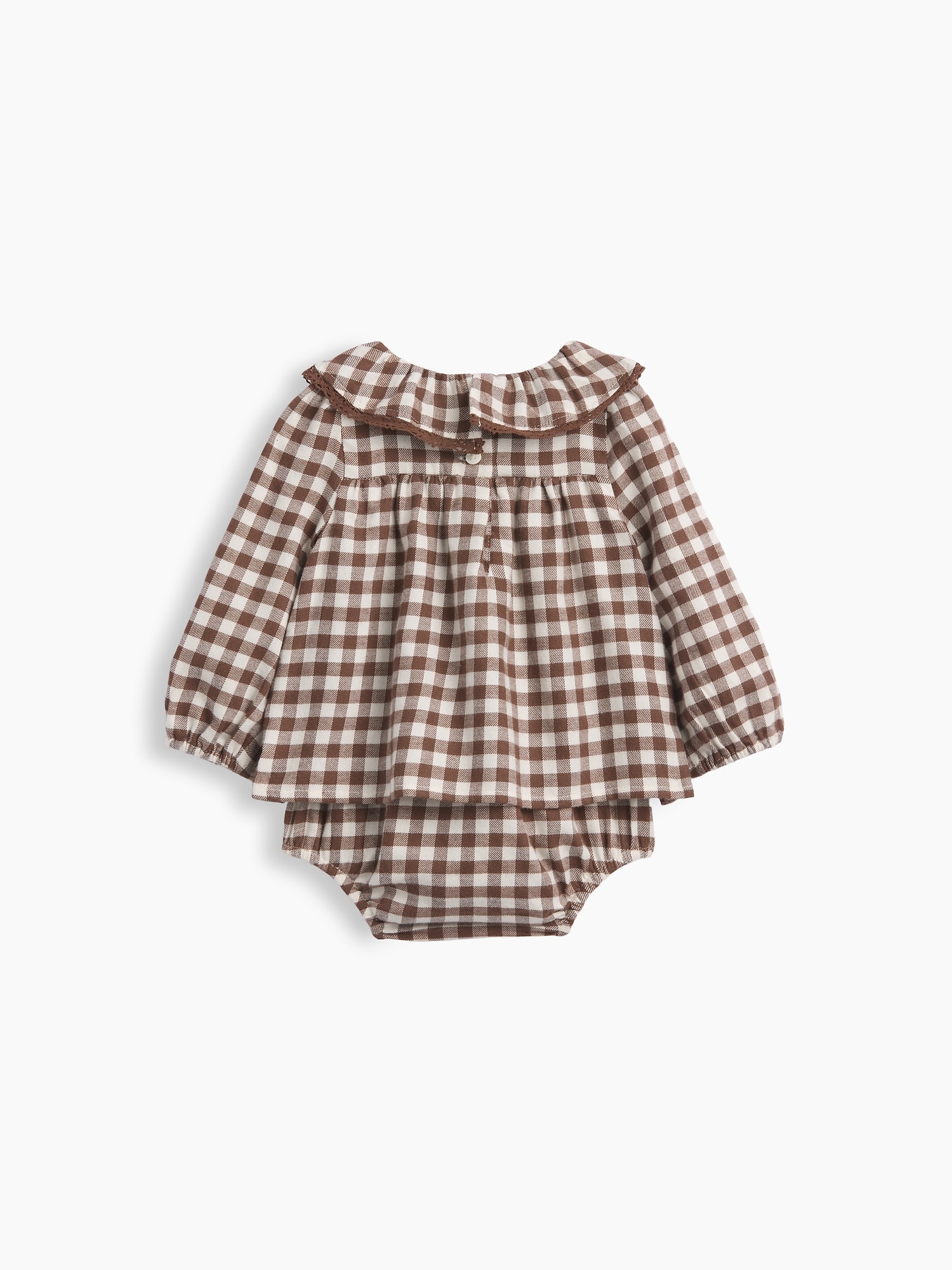 Robe cache-couche en flanelle guingan pour Bébé