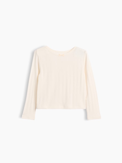 T-SHIRT EN TRICOT POINTELLE CÔTELÉ POUR BÉBÉ ET TOUT-PETIT