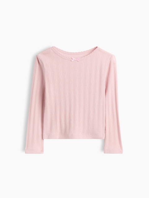 T-SHIRT EN TRICOT POINTELLE CÔTELÉ POUR BÉBÉ ET TOUT-PETIT
