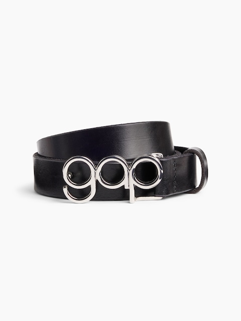 100% Leather Bubble Logo Belt