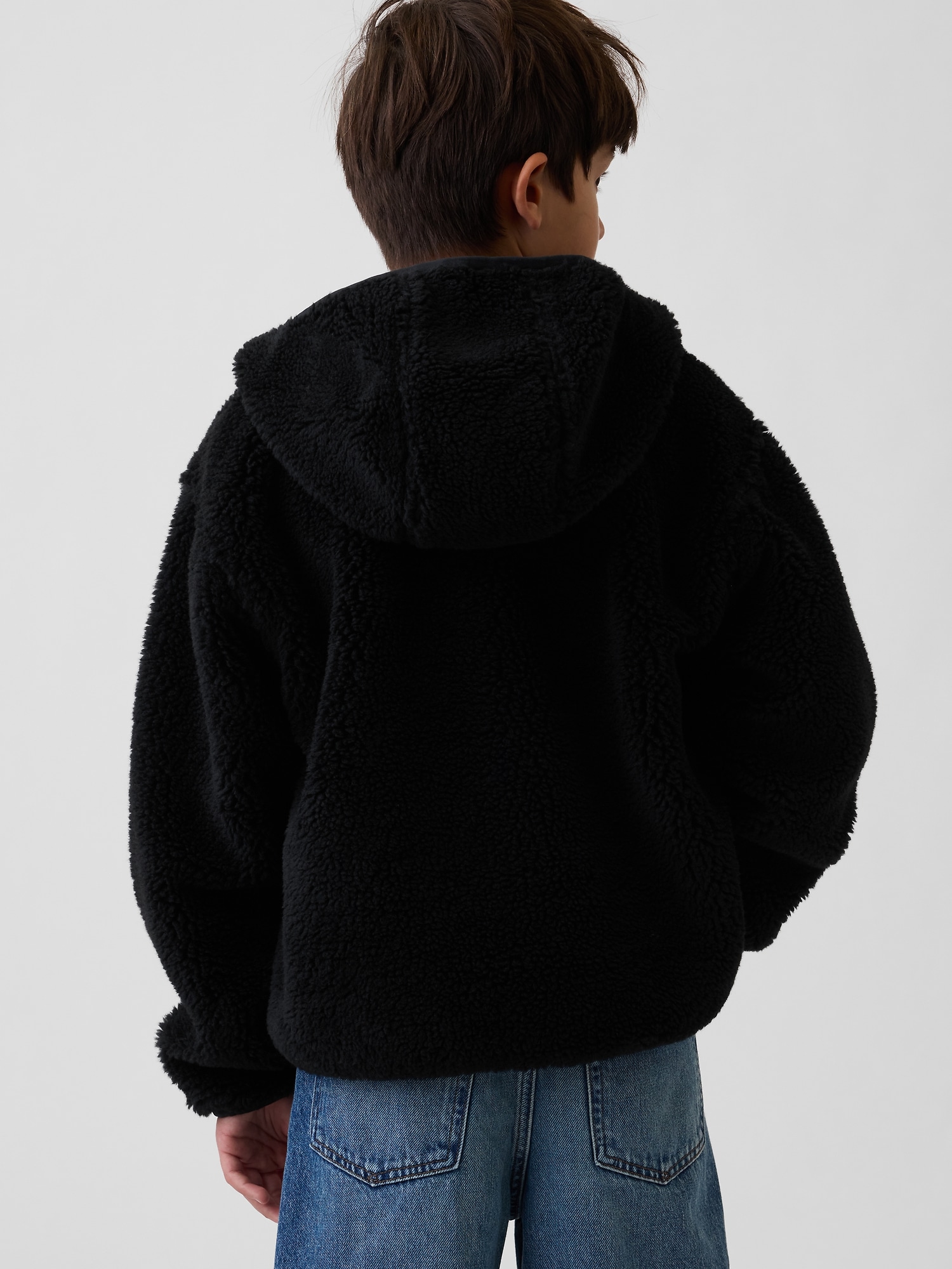 Veste à capuchon en sherpa pour Enfant