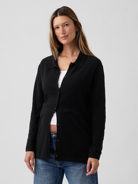 CARDIGAN POLO EFFET CACHEMIRE DE MATERNITÉ