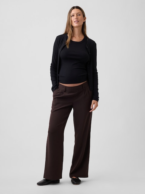 PANTALON TAILLEUR 365 JAMBE LARGE À TAILLE SOUS LE VENTRE DE MATERNITÉ
