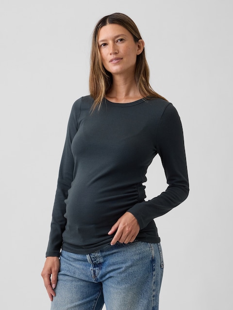 T-SHIRT RAS DU COU MODERNE DE MATERNITÉ
