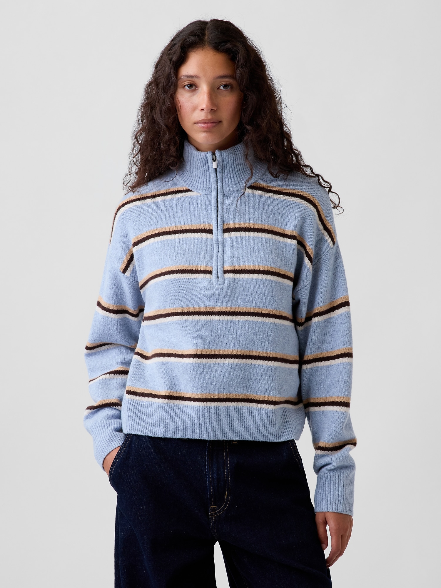 CashSoft Oversized Half-Zip Sweater