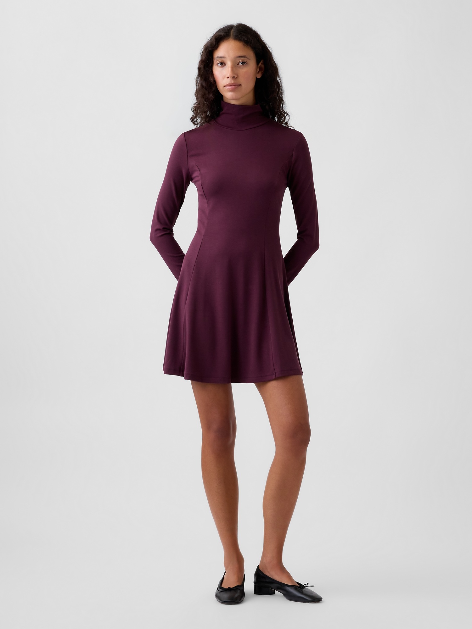 Mockneck Mini Dress