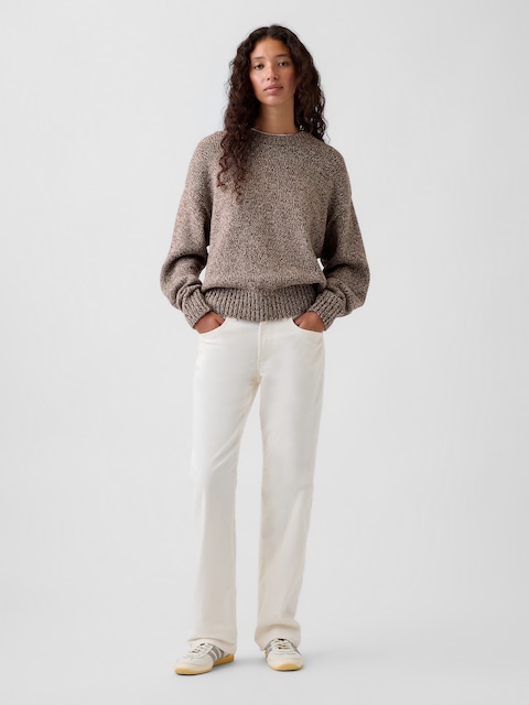 PANTALON DROIT DÉCONTRACTÉ À TAILLE MI-BASSE EN VELOURS CÔTELÉ