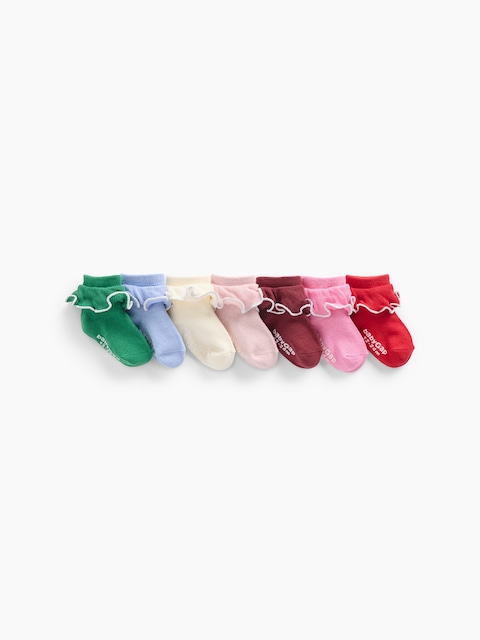 SOCQUETTES À VOLANTS POUR BÉBÉ ET TOUT-PETIT (PAQUET DE 7 PAIRES)