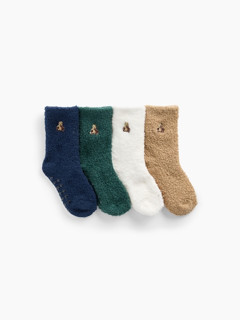 CHAUSSETTES DOUILLETTES POUR BÉBÉ ET TOUT-PETIT (PAQUET DE 4 PAIRES)