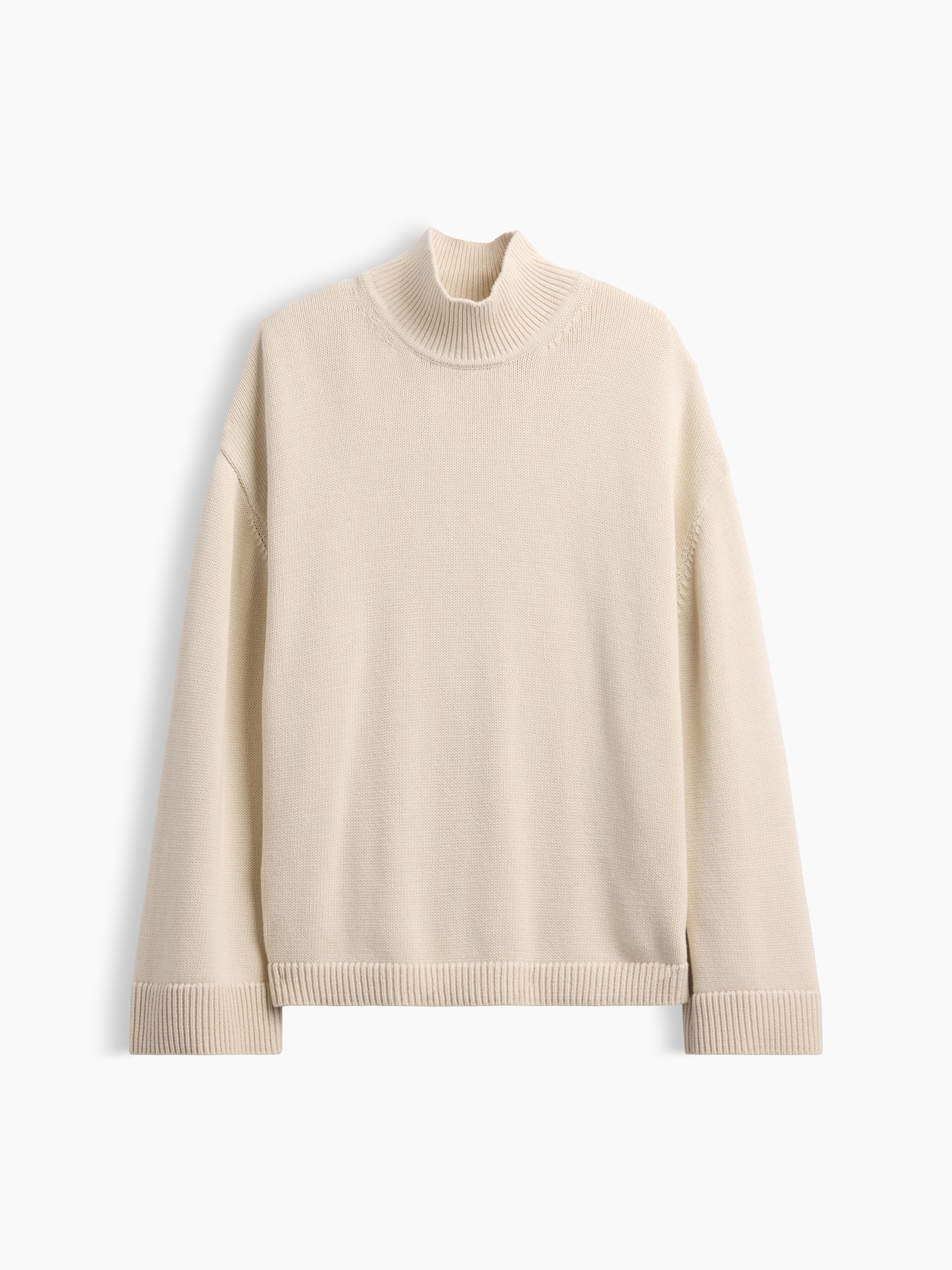100% Cotton Oversized Mockneck Sweater