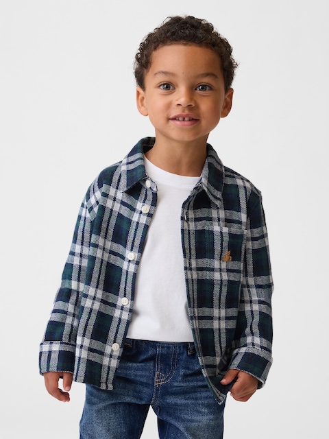 CHEMISE À CARREAUX EN JERSEY POUR BÉBÉ ET TOUT-PETIT