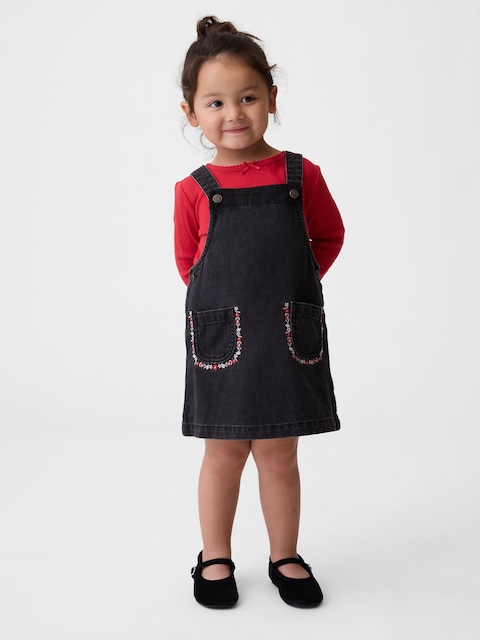 ROBE-CHASUBLE EN DENIM POUR BÉBÉ ET TOUTE-PETITE
