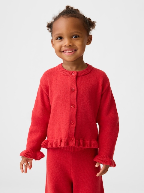 CARDIGAN À VOLANTS EFFET CACHEMIRE POUR BÉBÉ ET TOUT-PETIT