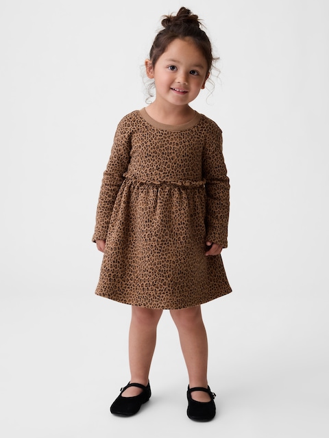 ROBE EN COTON OUATÉ POUR BÉBÉ ET TOUTE-PETITE