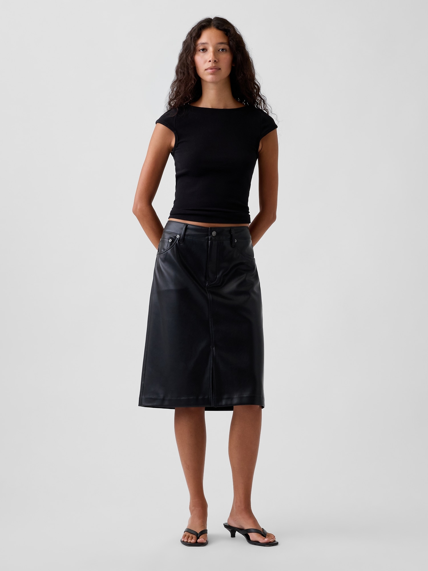 Vegan Leather Pencil Skirt